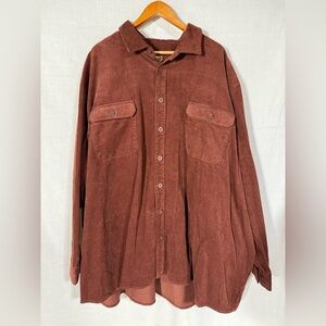 Johnny Bigg Men's Casual Corduroy Button Down Shirt Size 7X